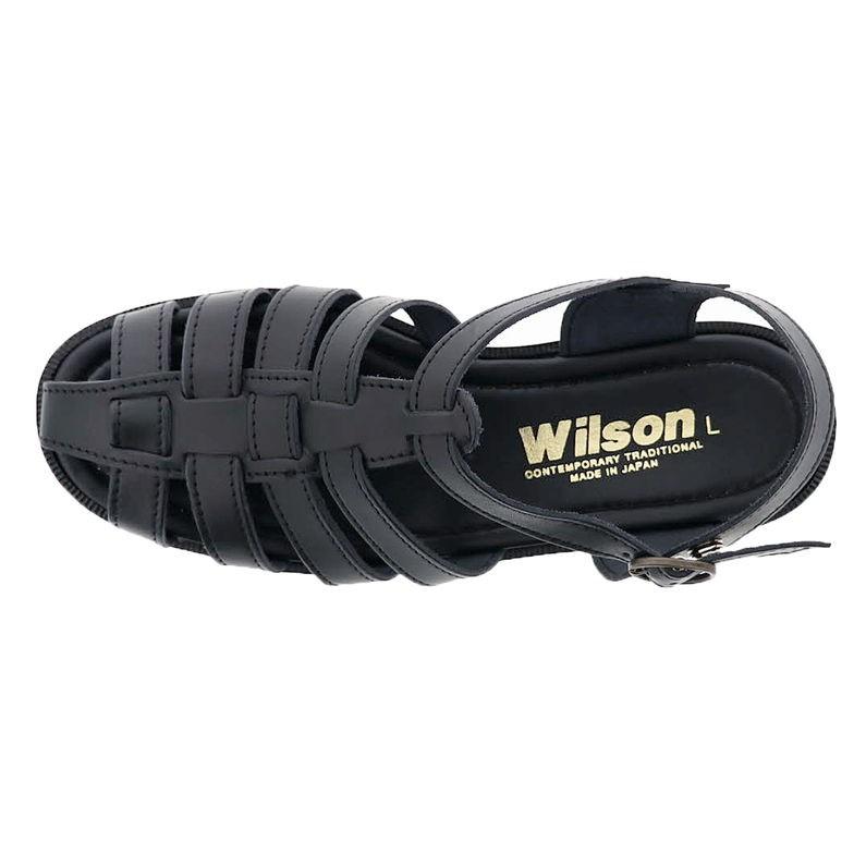 Wilson（ウイルソン） ウィルソン メンズ カジュアル サンダル ゆったり 3E 高級牛革 Wilson FOK 2730KT BLACK ...