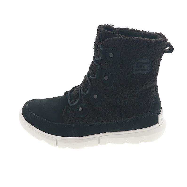 SOREL ソレル エクスプローラー ネクスト ジョアン コージー レディースブーツ 防水 防寒 ボア ブーツ 010 Black Moonstone ブラック 黒｜shoemart｜02