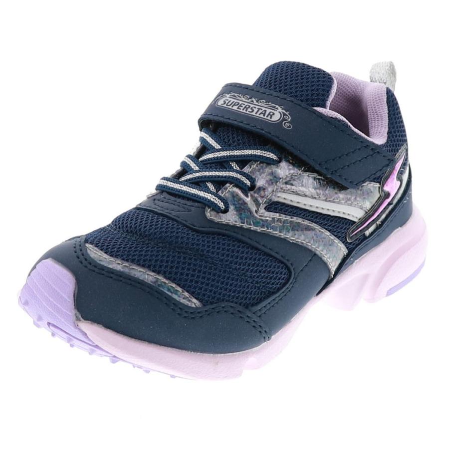 バネのチカラ キッズスニーカー ジュニアスニーカー Moonstar ムーンスター 女の子 幅広3e Ssj7094sh ネイビー ラメ 17 0cm 18 5cm 靴のシューマート 通販 Paypayモール