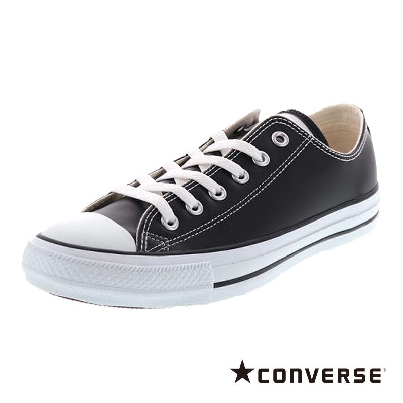 コンバース Converse メンズ スニーカー Lea All Star Ox レザー オールスター ローカット ブラック 黒 Lea As Ox Bl 靴のシューマート 通販 Paypayモール