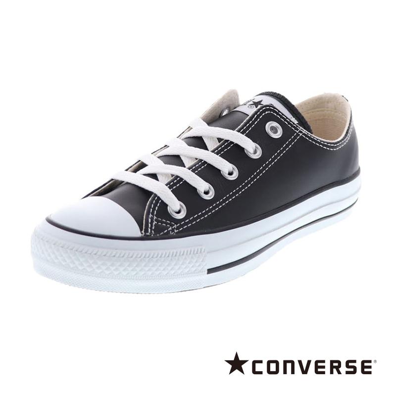 コンバース Converse レディース スニーカー ローカット Lea All Star Ox レザー オールスター ブラック 黒 レザーas Ox Bl 靴のシューマート 通販 Paypayモール