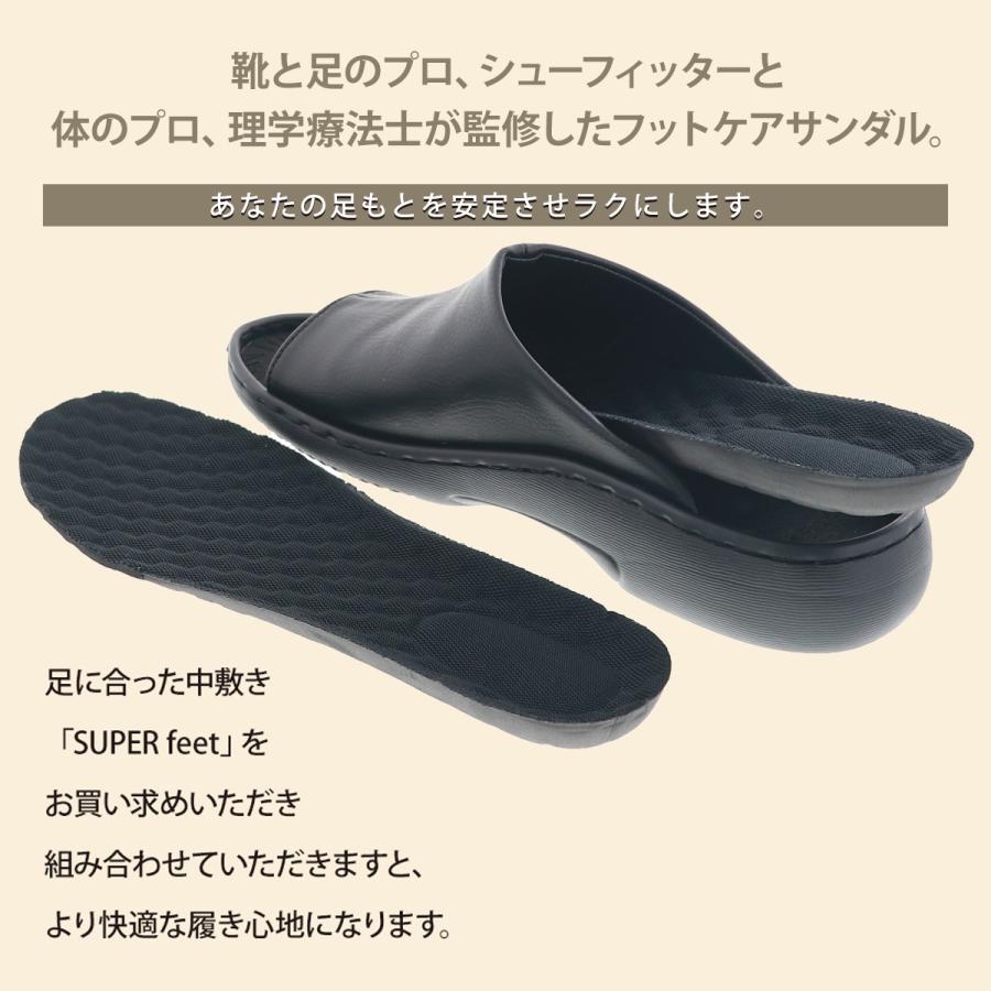 S+フットケア オリジナル メンズ コンフォート サンダル 歩きやすい