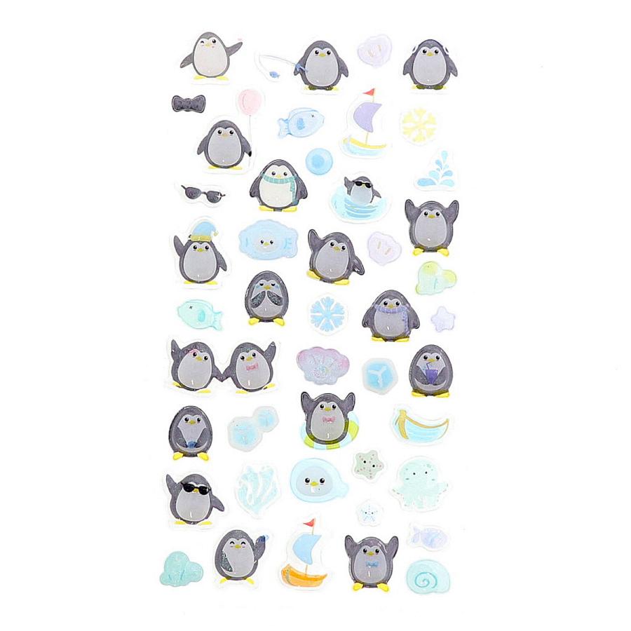 ひかる! ちゅるうる ジェルシール ハードタイプ 801031 ペンギン 