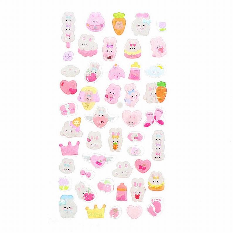 ひかる! ちゅるうる ジェルシール ハードタイプ 801048 うさぎ ウサギ