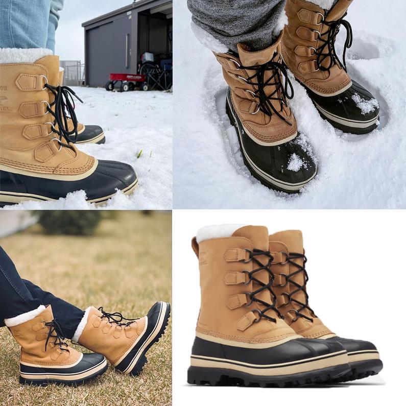 SOREL ソレル カリブー レースアップ メンズブーツ 防水 ウィンターブーツ CARIBOU WP NM1000 281 Buff / 238 Bruno｜shoemart｜06