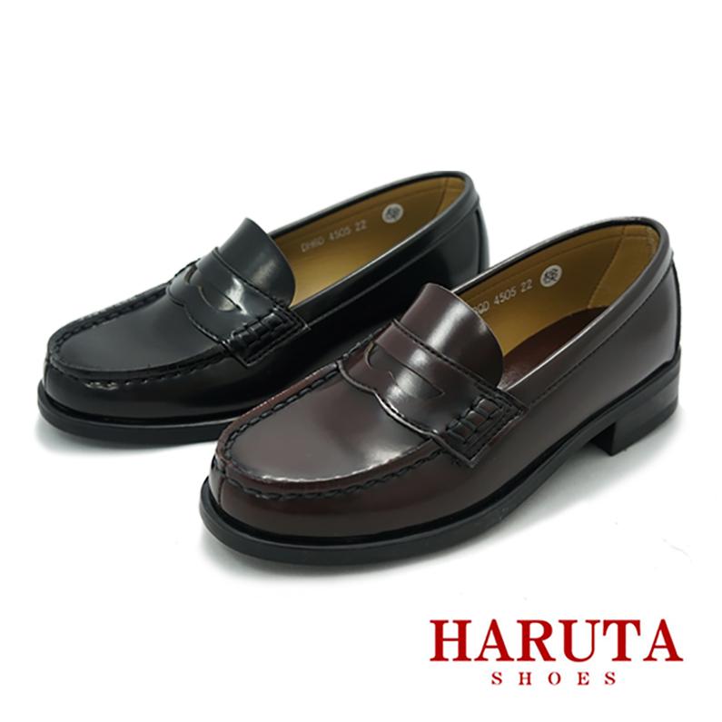 ハルタ HARUTA 4505 レディース ローファー 無料 歩きやすい 3.0cm ヒール ゆったり 正規品 3E 通学 学生靴 安値 ブラック 幅広 日本製 ジャマイカ