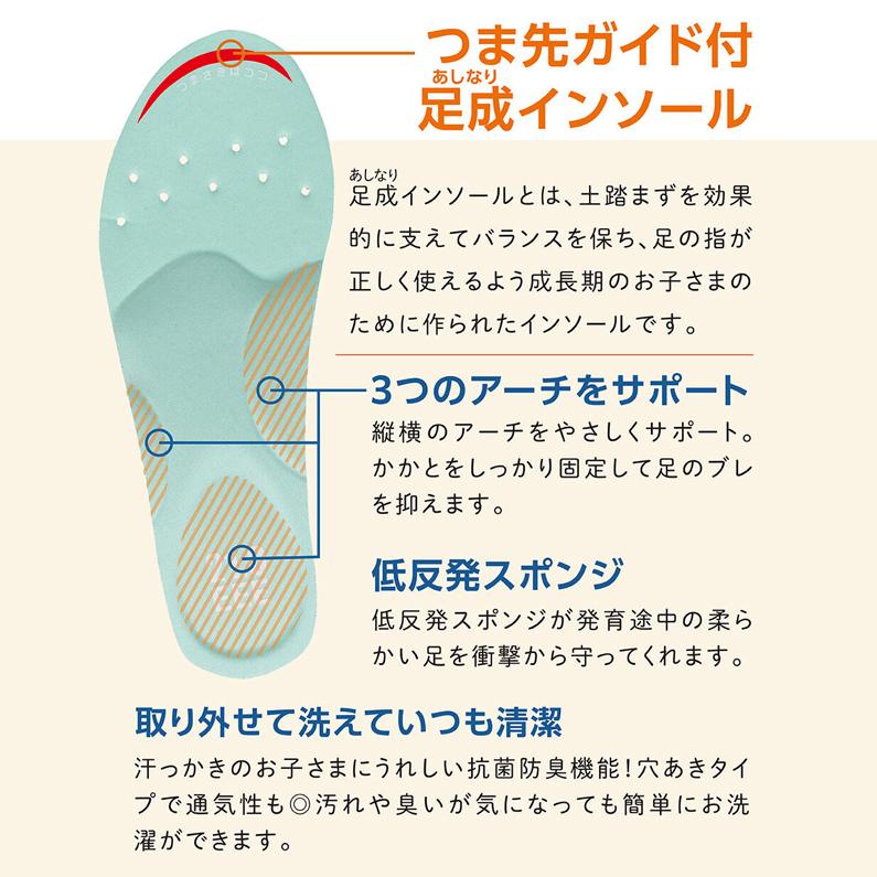 キッズ スニーカー 子供 オリジナル 足に優しい靴 OSANPO 2E 普通幅