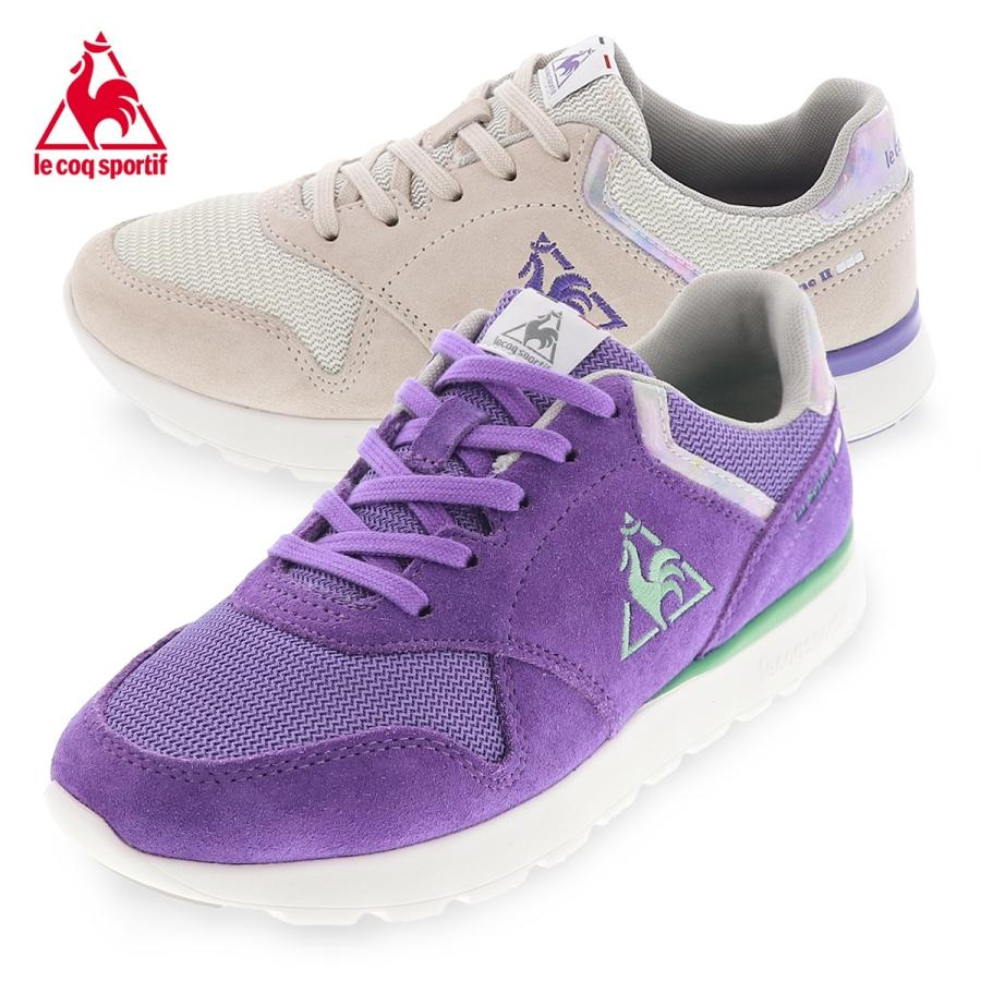 ルコック スポルティフ レディース スニーカー コラボモデル La セーヌ 2 ワイド Ez ワイド設計 消臭 ベージュ パープル 22 5cm 25 0cm 靴のシューマート 通販 Paypayモール