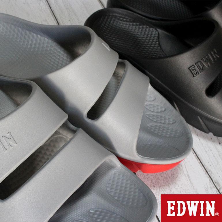 エドウィン メンズ シャワーサンダル EW5200 黒 グレー お手頃価格 スポーツサンダル 最大88％オフ タウンサンダル ブラック