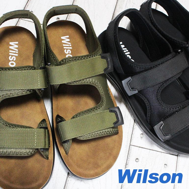 Wilson（ウイルソン） スポーツサンダル メンズ 3650 黒 カーキ S〜LL