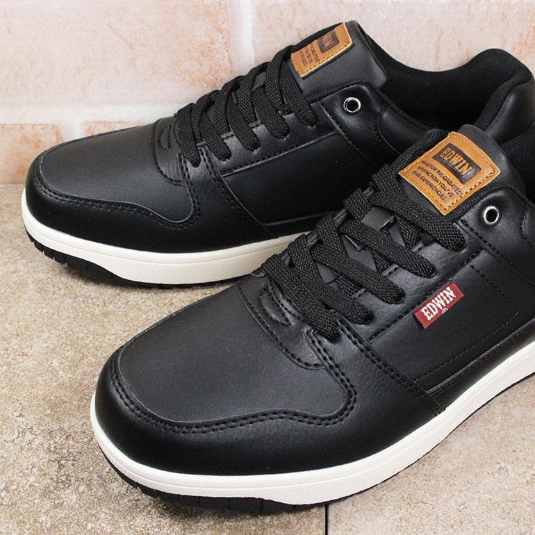 EDWIN（エドウィン） 防水スニーカー メンズ EDW7977 黒 ブラック