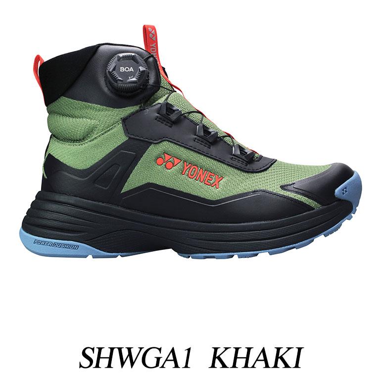 【靴のHOSHIKAWA】  『YONEX YY-GATTA』 ヨネックス スニーカー 22cm〜28cm ユニセックス ブラック ダイヤルシューズ アウトドア ハイカット 撥水加工 防滑 合皮 YONEX（ヨネックス） ワイワイガッタ YY-GATTA SHWGA1 メンズ