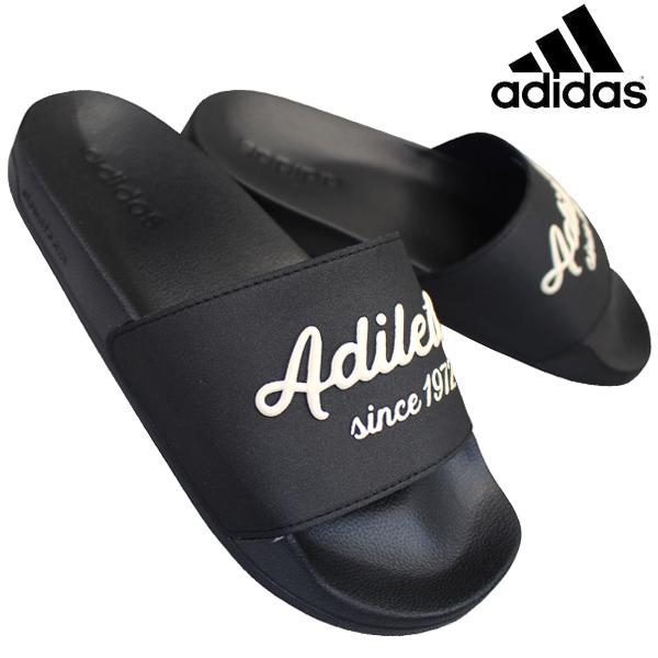 アディダス シャワー サンダル アディレッタ Gw8747 メンズ ブラック 25 5cm 28 5cm ビーチサンダル スライドサンダル ギフト プレゼント 父の日 セール