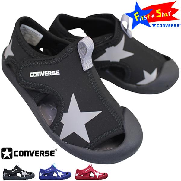 コンバース CONVERSE キッズ CVスター サンダル TB キッズ ジュニア サンダル ビーチサンダル アクアシューズ ウォーターシューズ 水陸両用 マジックテープ｜shoeparkkaminari