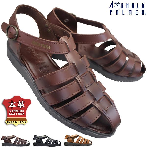 アーノルドパーマー レザーサンダル Ap6611 ブラック メンズ ドライビング 父の日3 780円 プレゼント Mサイズ