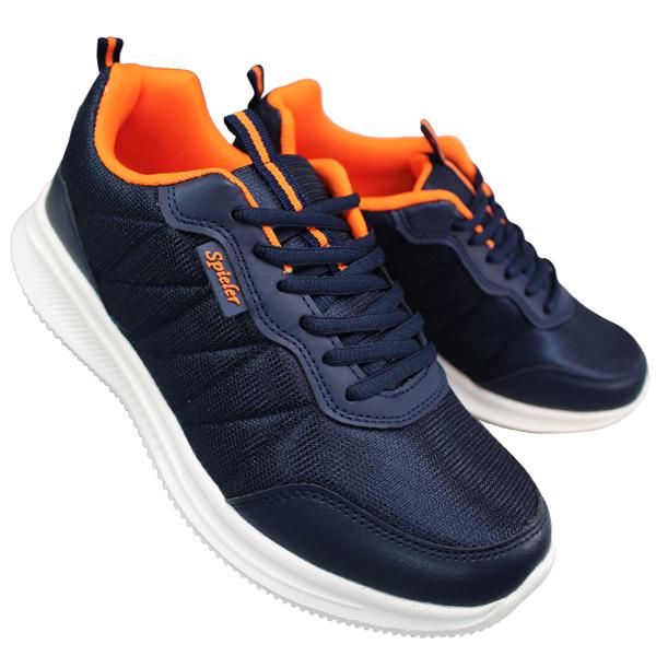 スニーカー メンズ スパイラー JMS1830 ブラック ネイビー 25cm