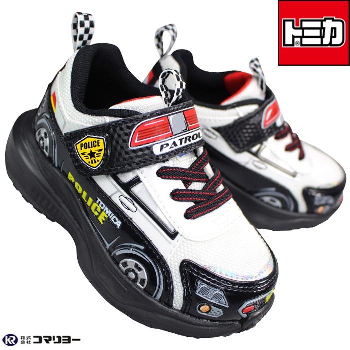 コマリヨー スニーカー トミカ パトカー 10732 ホワイト/ブラック 15cm