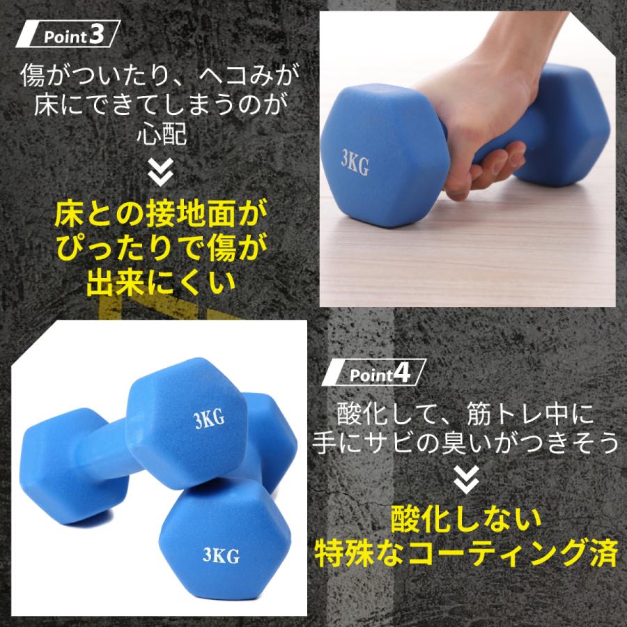 ダンベル (10kg 2個セット/ ブラック ) 筋トレ/トレーニング
