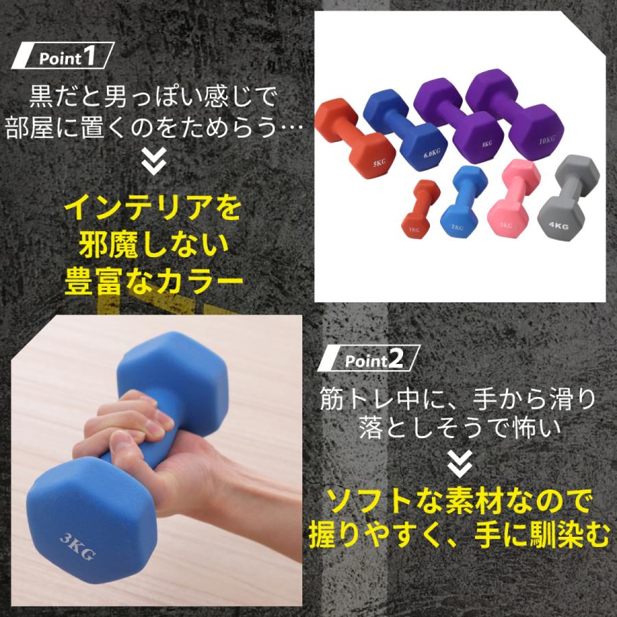 ダンベル (5kg 2個セット/ ピンク ) 筋トレ/トレーニング/ダイエット