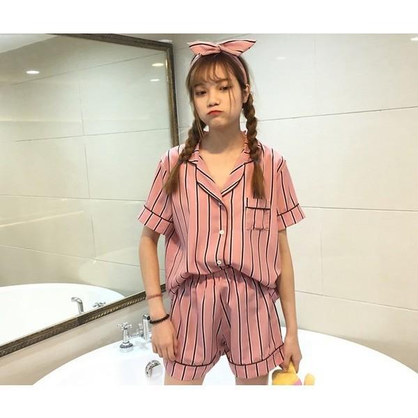 パジャマ レディース ルームウェア セットアップ 半袖 短パン ヘア