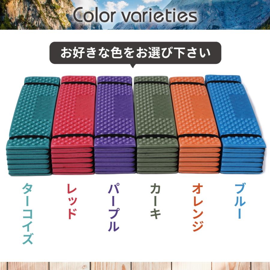 レジャーシート キャンプマット 収納袋付 ゴムバンド付 超厚手 187×56 折り畳み アウトドアマット クッション 防災 防水 超軽量 断熱｜shoerepair-tokyo｜13