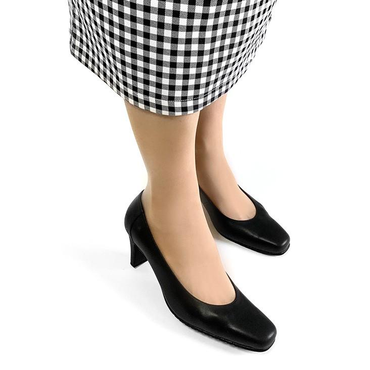 爆売りセール開催中 パンプス 本革 レザー 3e 痛くない おしゃれ シンプル コンフォート ゆったり 幅広 甲高 フォーマル Mwork Su