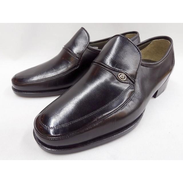 マレリー（Marelli）山羊革 Wモカシーノ製法 3E ビジネスシューズ 6060（ブラック） :mr6060bl:紳士靴ブランド専門