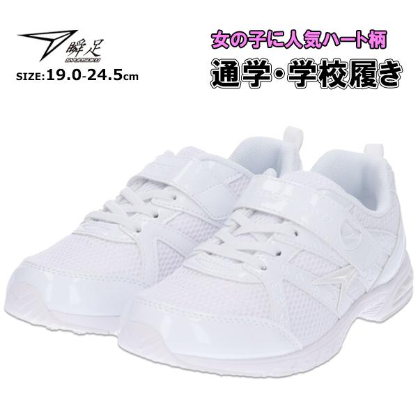 瞬足 シュンソク レモンパイ スニーカー キッズ ジュニア アキレス LP512-142 女の子 白 LP427 LJ787｜shoes-bridge