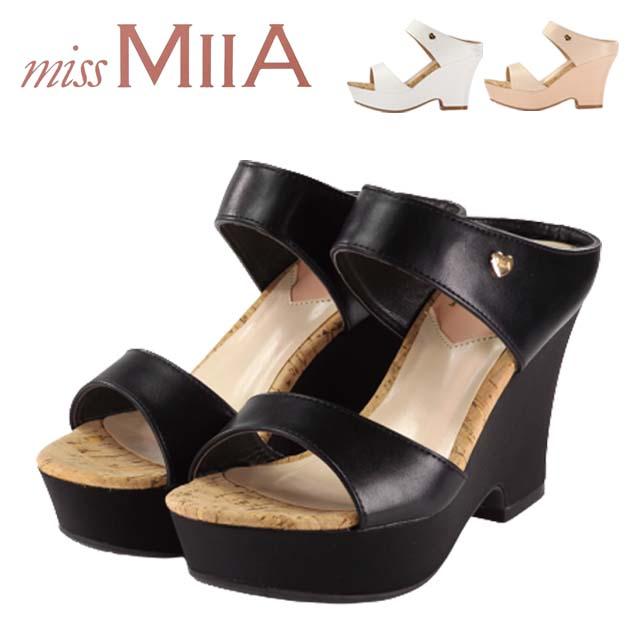 miss MIIA missMIIA MA5501 ミスミーア ミュール サンダル ウェッジ 