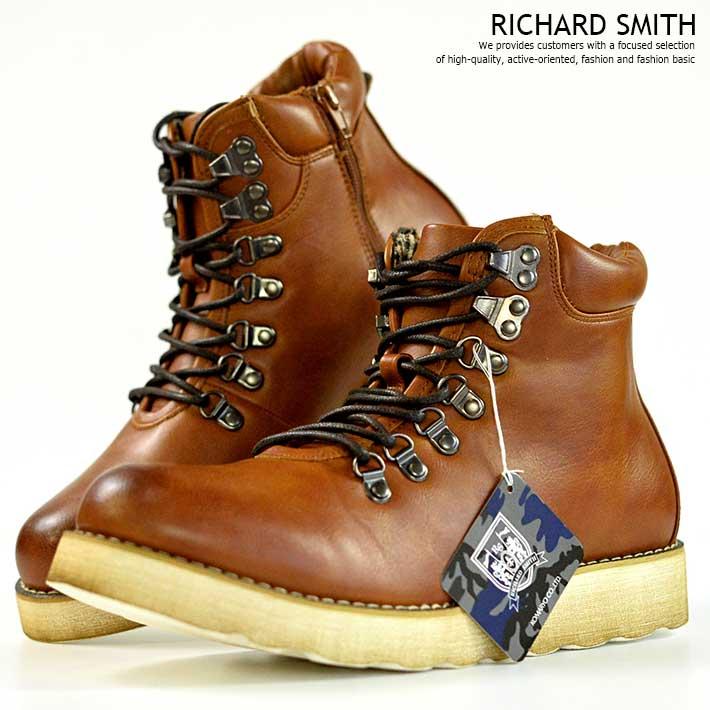 ブーツ メンズ ワークブーツ メンズ Richard Smith ハイカット 靴 シューズ サイドzip 幅広 3e Eee ブラウン 茶 8163 Y Ko シューズガレージ 通販 Yahoo ショッピング