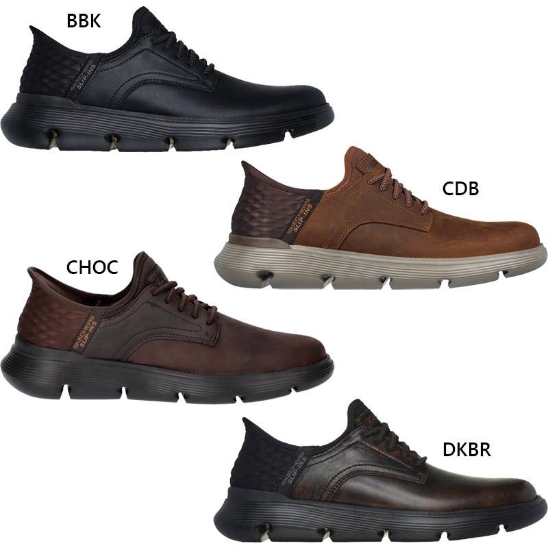 新品 スケッチャーズ GARZA - GERVIN SKECHERS スケッチャーズ メンズ レザーシューズ スリップインズ