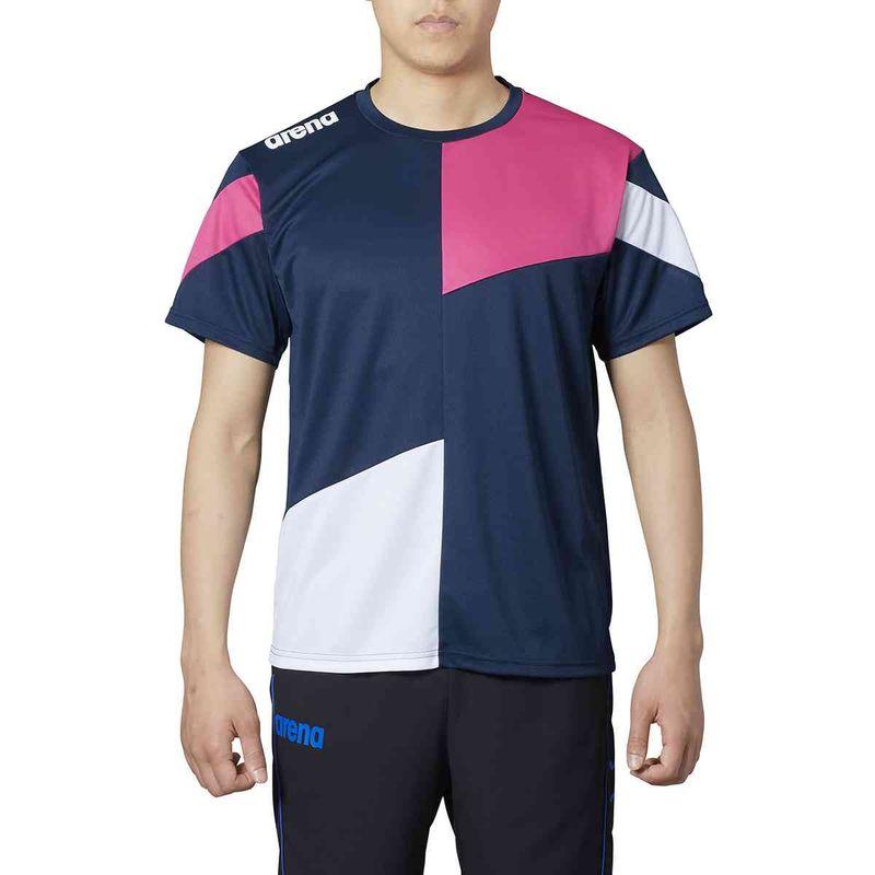 安いそれに目立つ アリーナ Arena Arn 0333 スイム 半袖シャツ メンズ Tシャツ Dネイビー ホワイト ピンク 水泳 ss 5営業日以内に発送 Wantannas Go Id