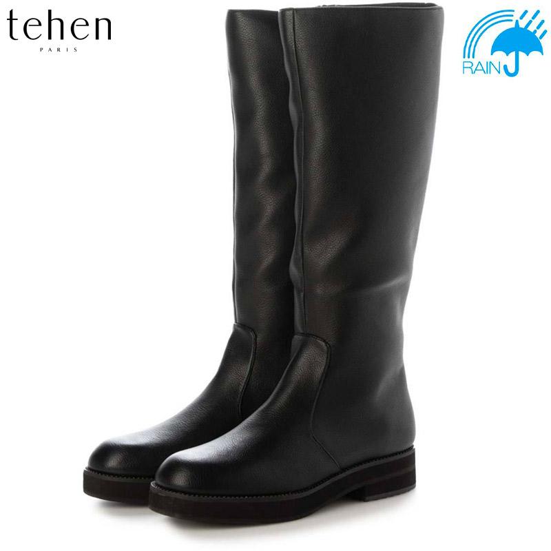 テーン レディース ブーツ 靴 シューズ ロング 撥水 美脚 上品 かわいい シンプル 大人 きれいめ お出かけ エレガント ブラック 黒 送料無料 tehen TN6708 tehen（テーン） レディース ブーツ 靴 シューズ ロング 撥水 美脚
