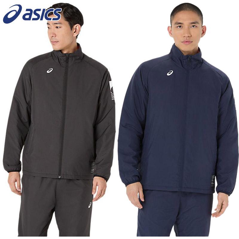 ASICS ウインドブレーカーウォームアップウェア ブラック　中わた　XL ASICS（アシックス） メンズ レディース 中わたウインドブレーカー