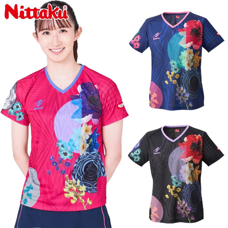 Nittaku（ニッタク） レディース モダンフラワーシャツ 卓球 ウェア