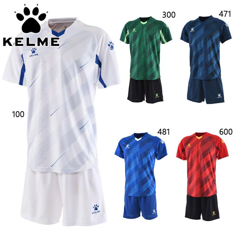 KELME（ケルメ） メンズ ストライプフットボールシャツ パンツセット 