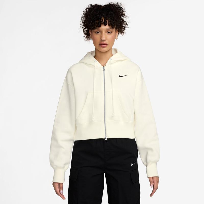 NIKE（ナイキ） レディース NSW PHNX クロップ フルジップ フリース L