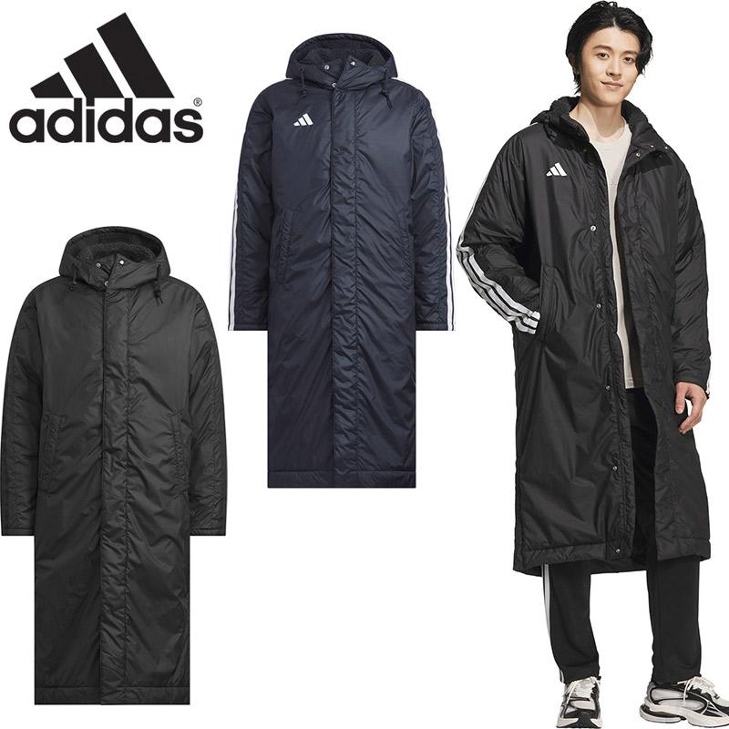 アディダス メンズ M MH 3S ロングボアコート アパレル ルーズフィット 暖かい 防風 長袖 フード ブラック 黒 ネイビー 送料無料 adidas BW566 adidas（アディダス） メンズ M MH 3S ロングボアコート アパレル