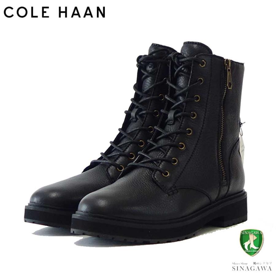 コールハーン COLE HAAN グリニッジ レースアップ ブーティー ブラック W26376 （レディース） 天然皮革 ウォータープルーフ ショート  レースアップ ブーツ : colehaan-w26376 : 靴のシナガワ - 通販 - Yahoo!ショッピング