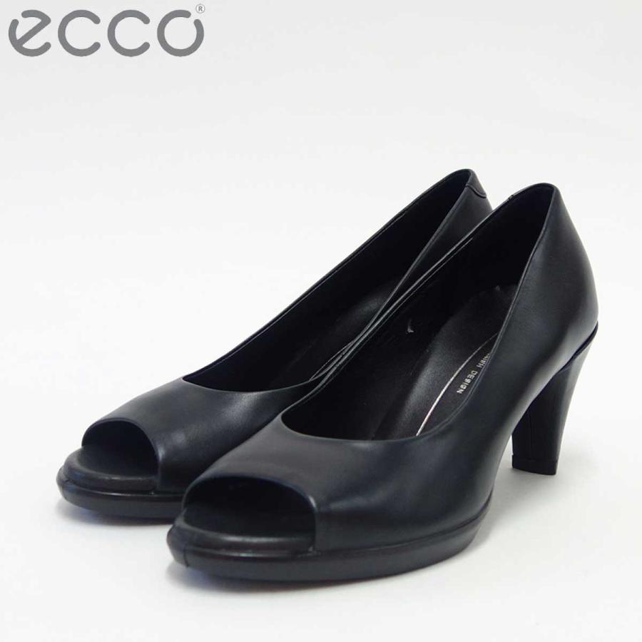 エコー Ecco 2603 ブラック レディース 快適な履き心地のオープントゥパンプス Ecco 2603bl 靴のシナガワ 通販 Yahoo ショッピング