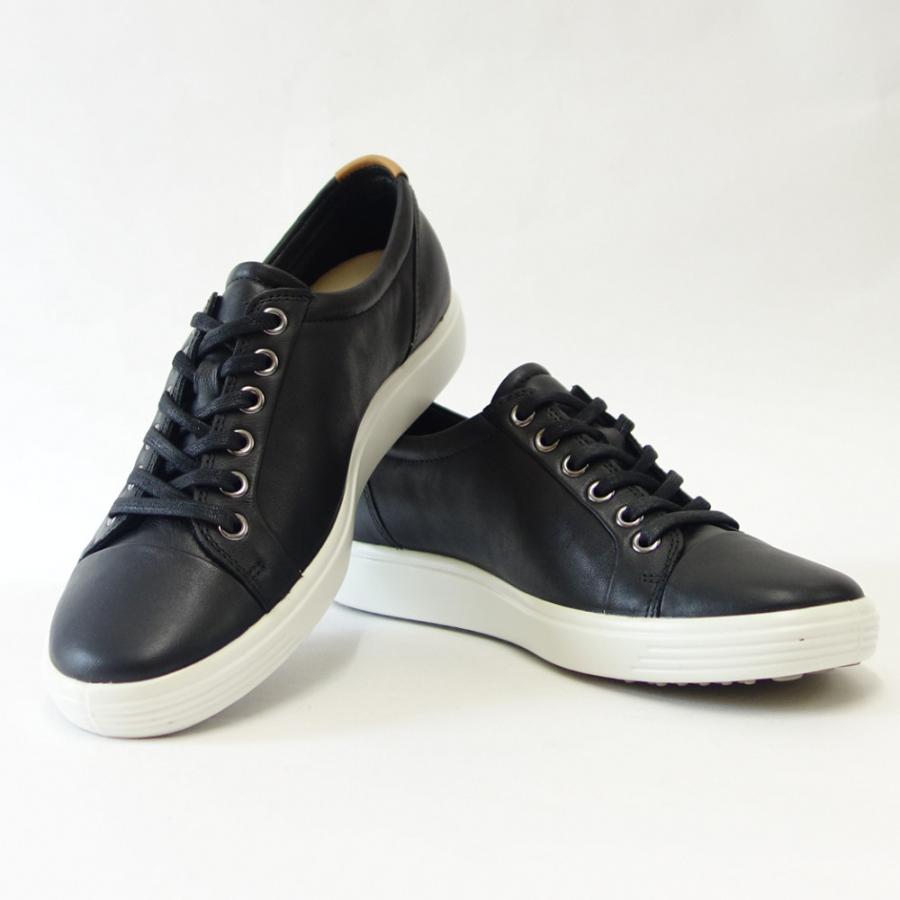 エコー ECCO SOFT7 Womens Sneaker ブラック 430003 （レディース） 快適な履き心地のレザースニーカー  レースアップシューズ｜shoes-sinagawa｜09