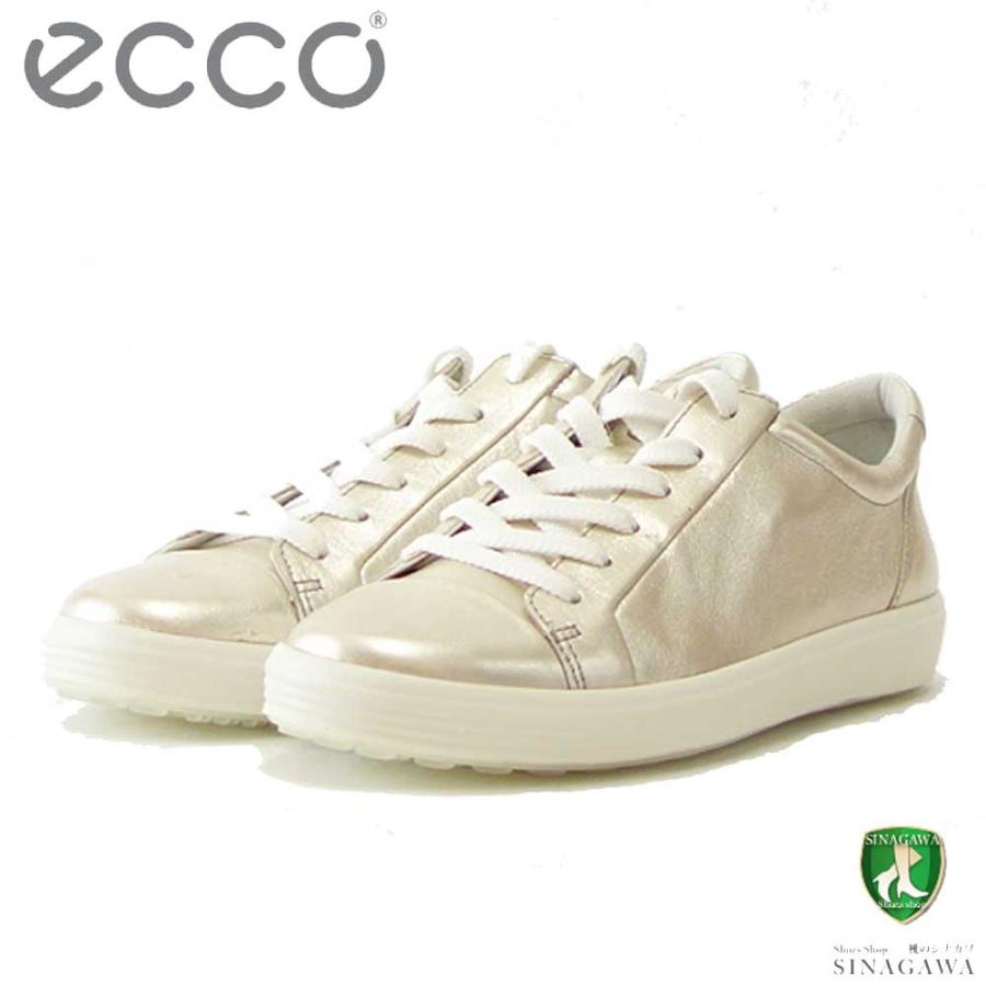 エコー ECCO SOFT 7 W ゴールド 47030301688 （レディース）快適な履き心地のレザースニーカー レースアップ  ウォーキングシューズ 旅行 : ecco-47030301688 : 靴のシナガワ - 通販 - Yahoo!ショッピング