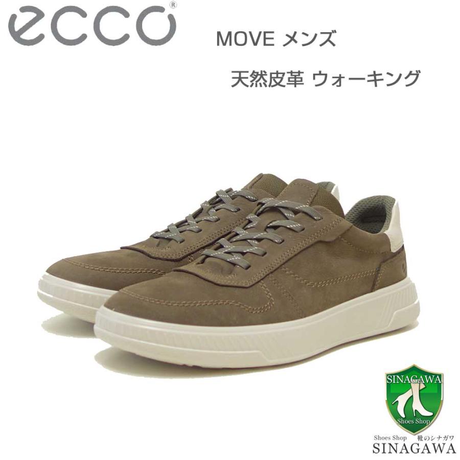 【名品】ECCO 40 レザースニーカー シボ革 コンフォートウォーキング ecco（エコー） ECCO MOVE M SNEAKER 55162461395 DARK CLAY/GRAVIER