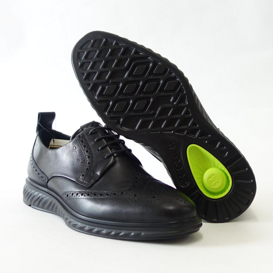 エコー ECCO ST.1 HYBRID LITE Derby Tie with Old-School GTX 837274  ブラック（メンズ）上質レザーのビジネスシューズ ウィングチップ レースアップ 防水 :ecco-837274bl:靴のシナガワ - 通販 -  Yahoo!ショッピング