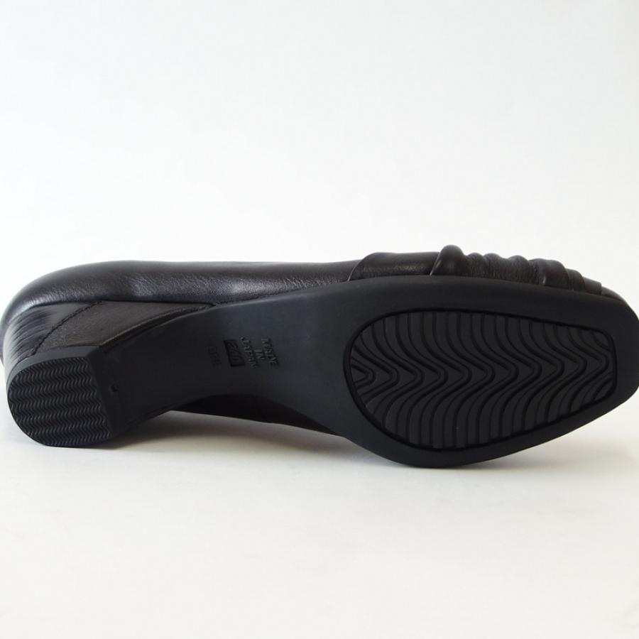 FIZZ REEN フィズリーン 9727 ローヒール パンプス ブラック・トープ（レディース） 日本製 ソフトな天然皮革で優しくフィット｜shoes-sinagawa｜12