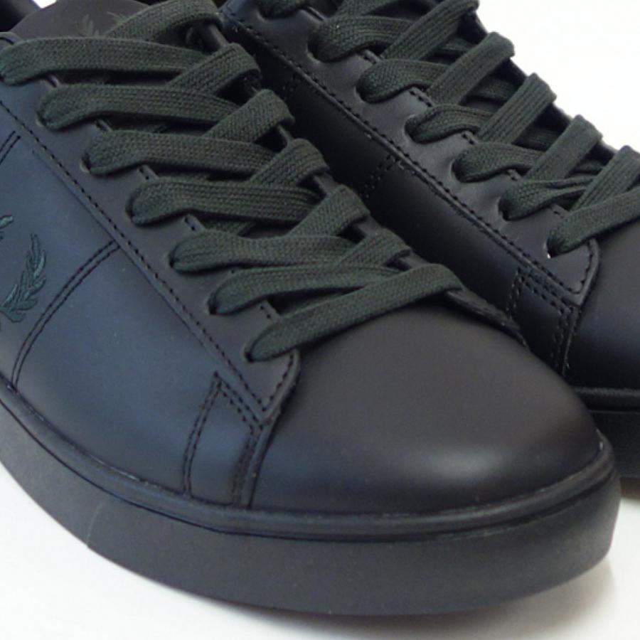 FRED PERRY フレッドペリー  B 4334 T78（ユニセックス）SPENCER LEATHER （スペンサー レザー） カラー：BLACK / NIGHT GRN 天然皮革のローカットスニーカー｜shoes-sinagawa｜12