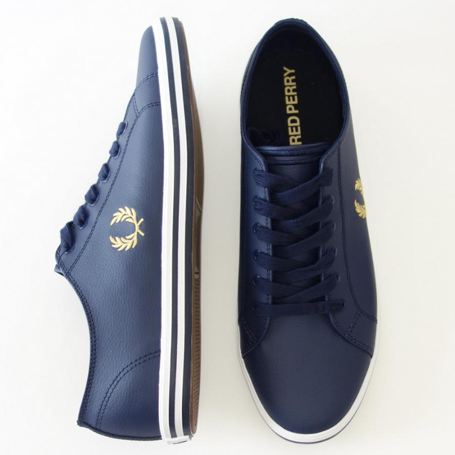 FRED PERRY フレッドペリー  B7163 266（ユニセックス）KINGSTON LEATHER カラー：CARBON BLUE 天然皮革 ローカットスニーカー テニスシューズ｜shoes-sinagawa｜04