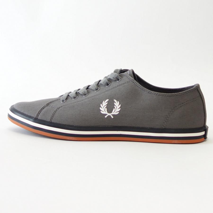 FRED PERRY フレッドペリー B7259 M75（ユニセックス）KINGSTON TWILL  カラー：CASTLE（グレー）  コットンスニーカー  テニスシューズ｜shoes-sinagawa｜02