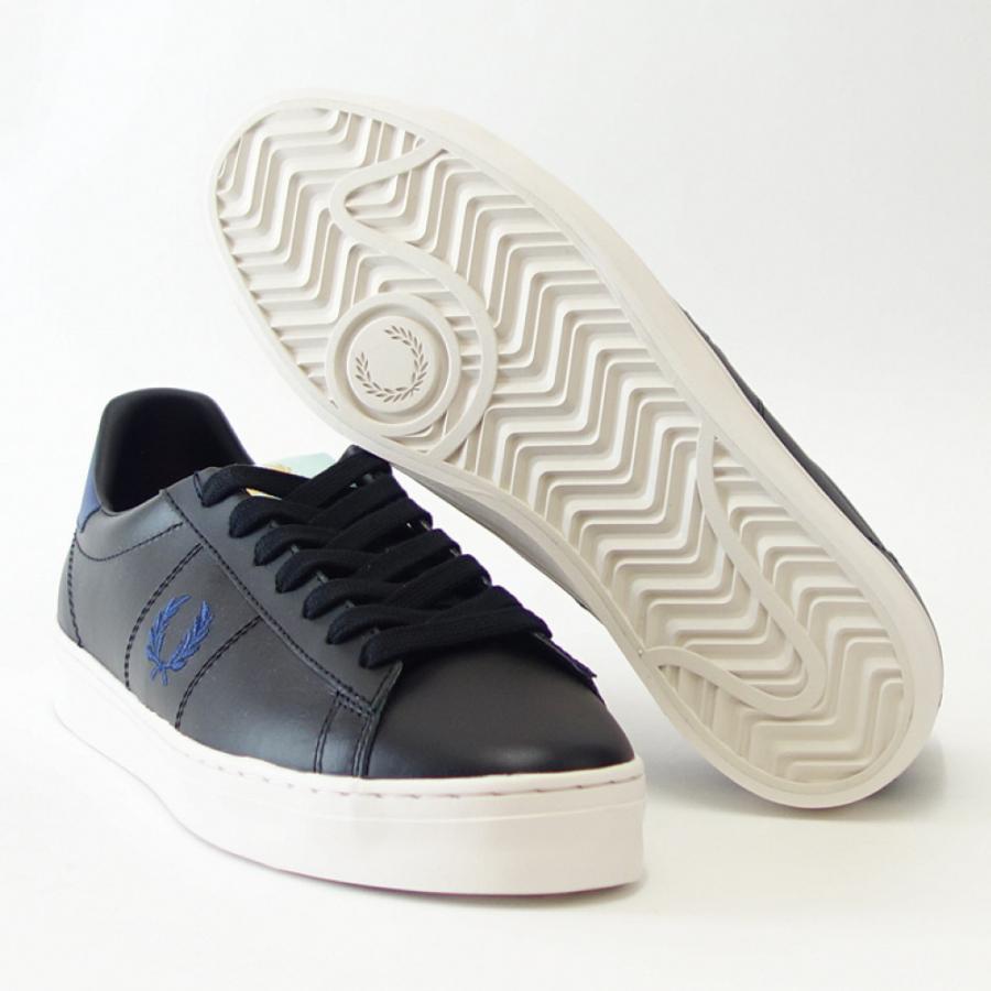 フレッドペリー FRED PERRY  B8350 220（ユニセックス）Spencer Vulc Leather カラー：BLACK  テニスシューズ  レザースニーカー｜shoes-sinagawa｜05