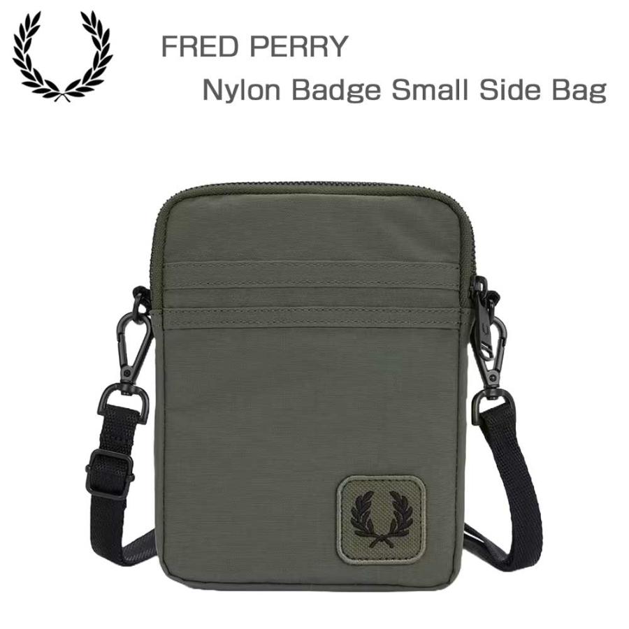 フレッドペリー バッグ FRED PERRY Nylon Badge Small Side Bag  L1194 (X21:LAUREL WREATH GREEN)   ショルダー ボディバッグ  サイドバッグ FRED PERRY（フレッドペリー） バッグ FRED PERRY Nylon Badge Small